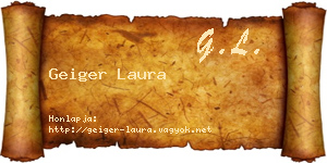 Geiger Laura névjegykártya